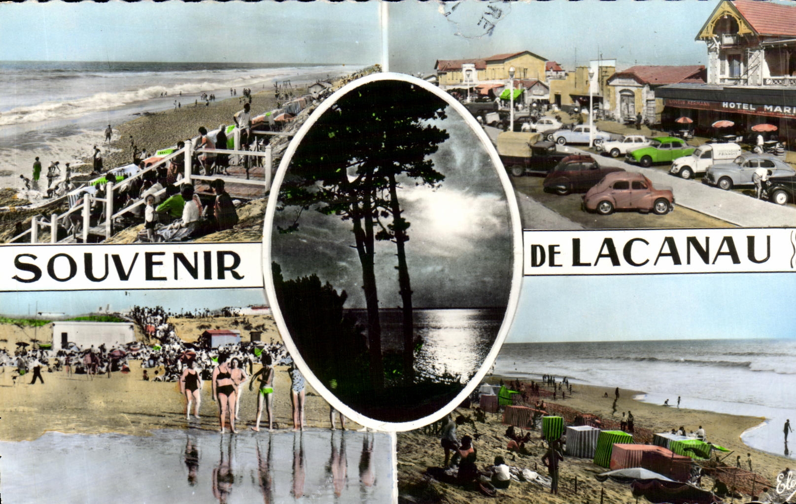 MODERN CARD To remember of Lacanau Gone Pierre Ortal the beach