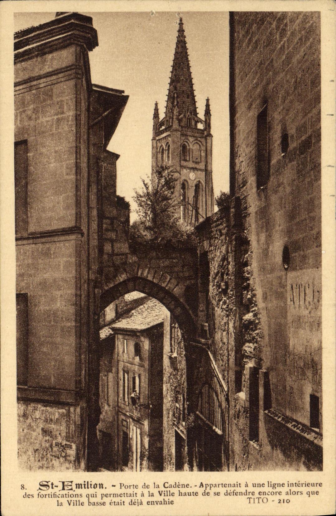 CPA Saint Emillion Porte de la Cadene