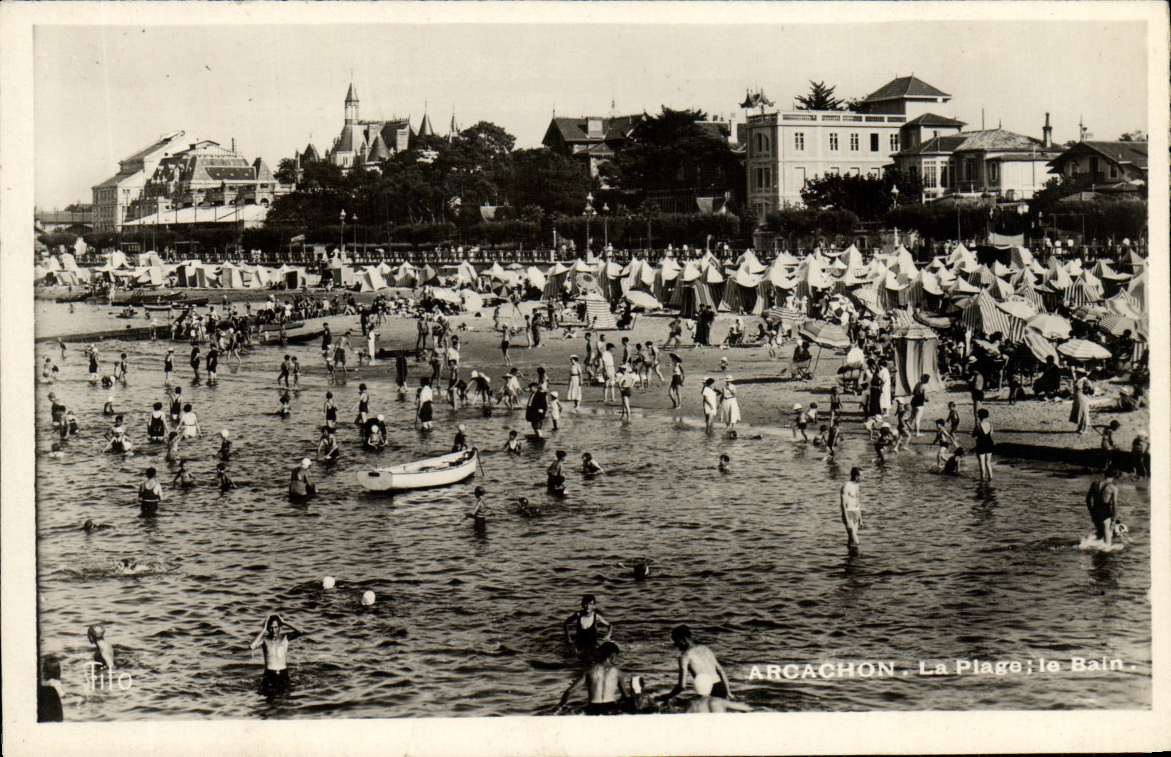 CPA Arcachon La plage Le bain 