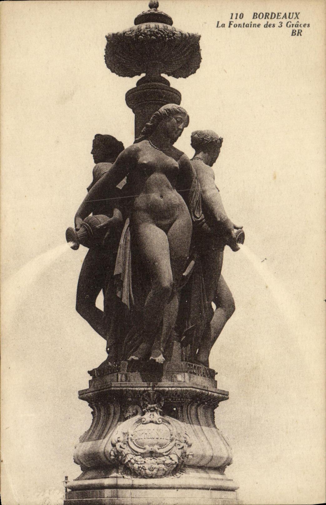 CPA Bordeaux La Fontaine des 3 Graces