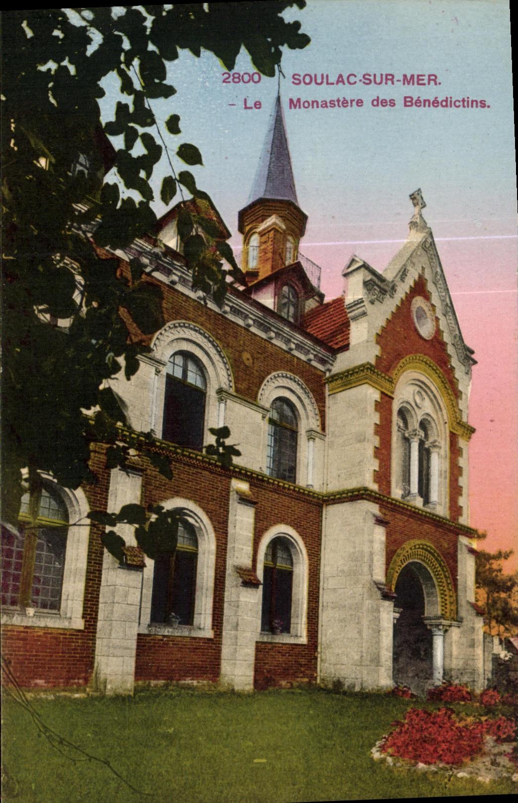 VINTAGE POSTCARD Soula on Sea the Monastery of the Benedictines