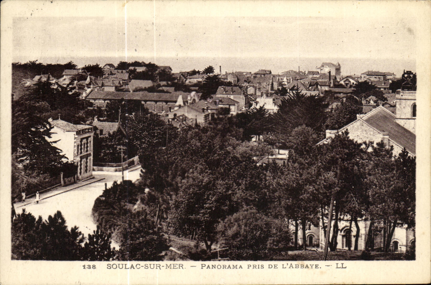 VINTAGE POSTCARD Soula on Sea Panorama Taken Of L Abbey