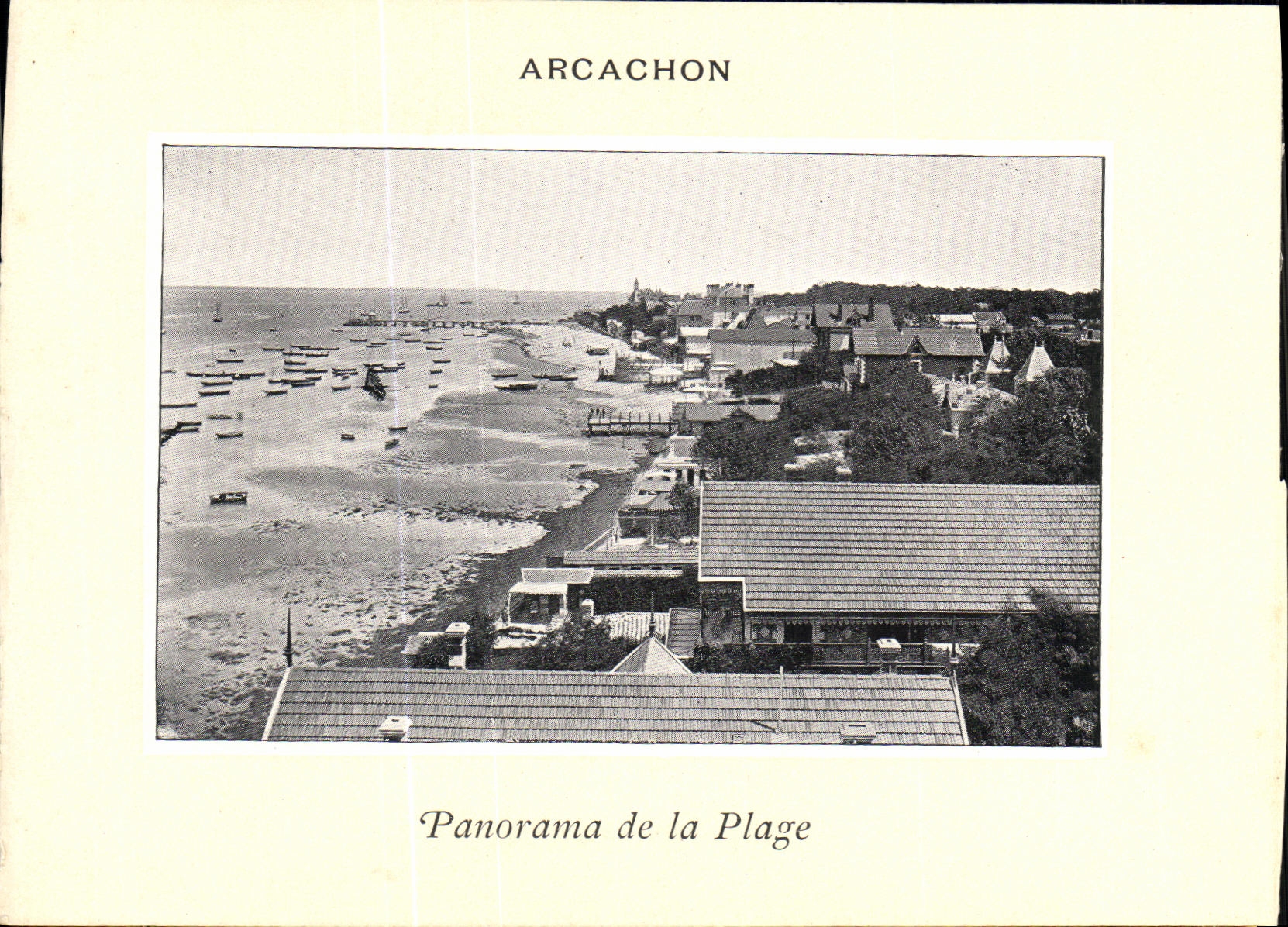 CPA Arcachon Panorama de la Plage