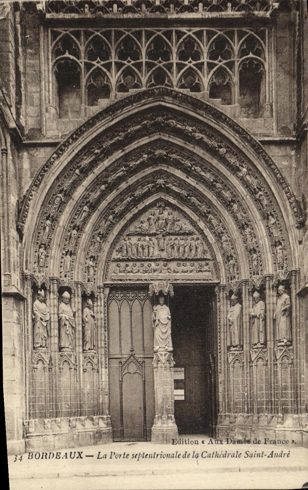 CPA Bordeaux La Porte septentrionale de la cathedrale Saint Andre