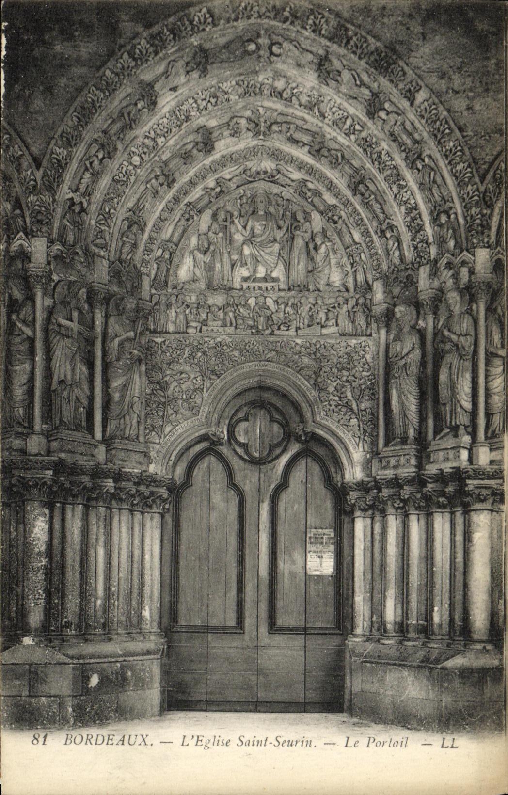 CPA Bordeaux L Eglise Saint Seurin Le portail