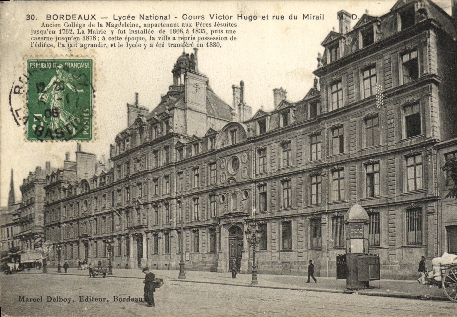 CPA Bordeaux Lycee National Cours Victor Hugo et rue du Mirail