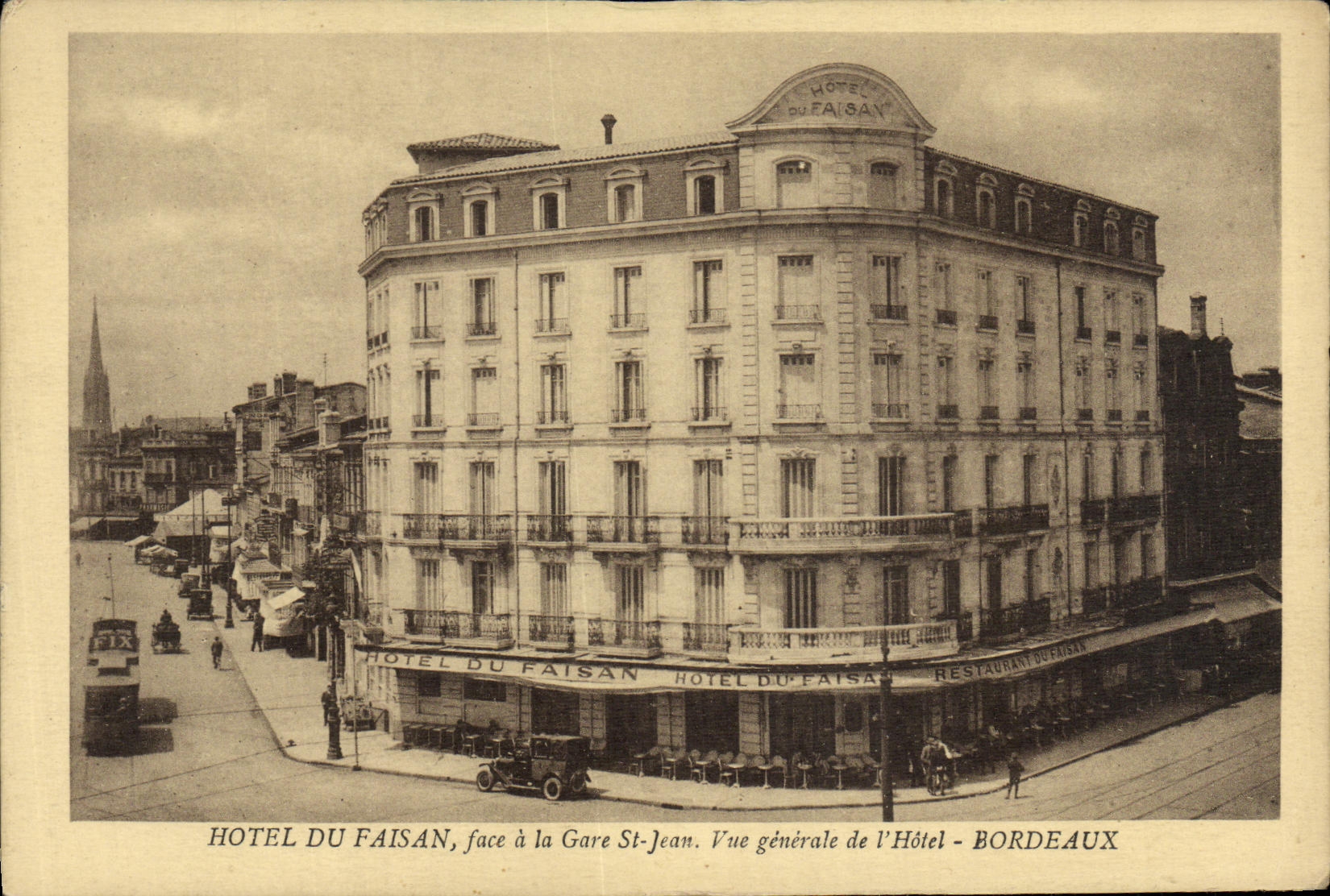 CPA Hotel du Faisan face a la Gare St Jean Vue generale de l Hotel Bordeaux 