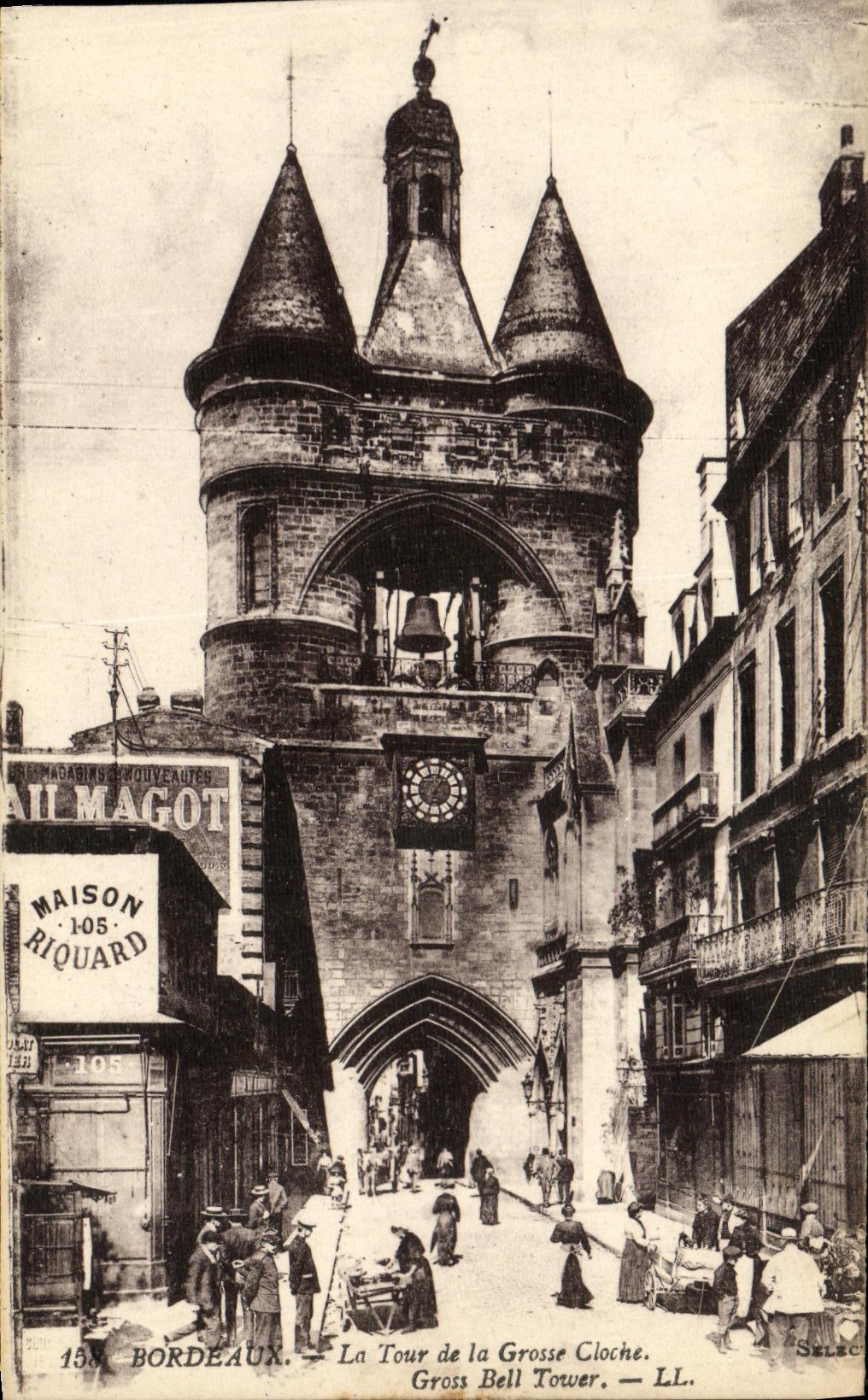 CPA Bordeaux La Tour de la Grosse Cloche Maison Riquard
