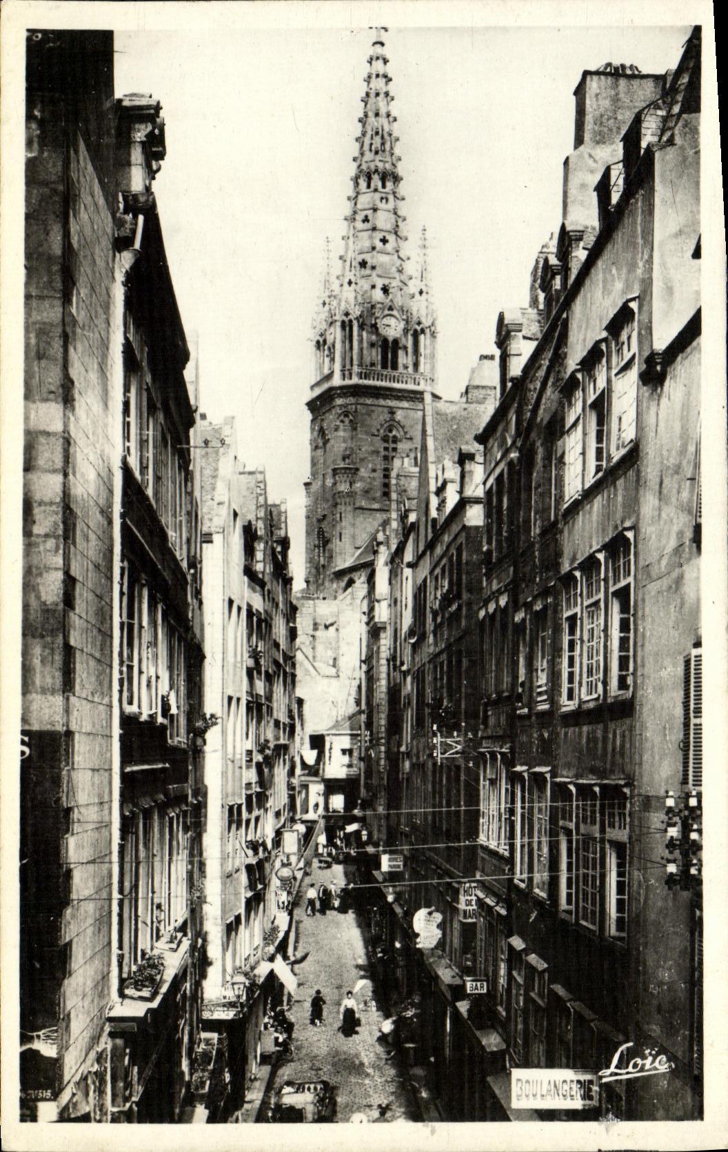 VINTAGE POSTCARD Dimension D Emerald Malo Saint Main street