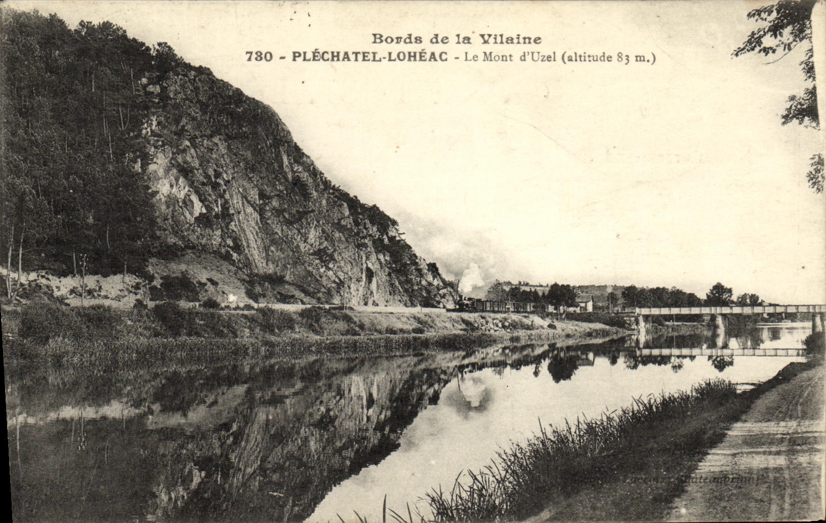POSTAL Plechatel Lochac de la VENDIMIA el tren del montaje D Uzel