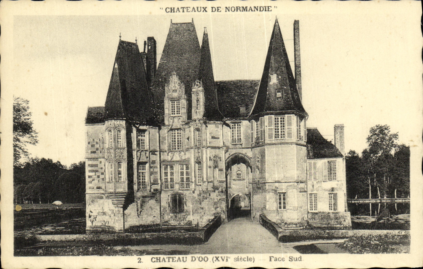 Cara meridional del oo del castillo D de la POSTAL de la VENDIMIA