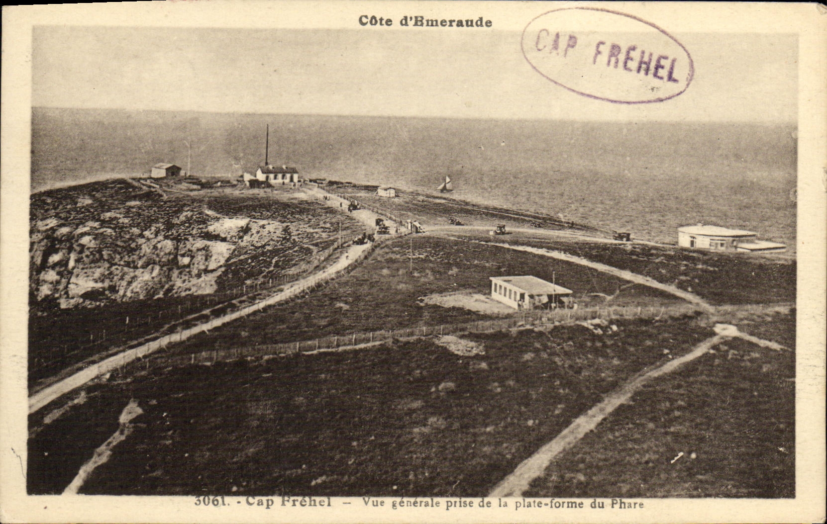 CPA Cap Frehel Vue generale prise de la Plate forme du Phare