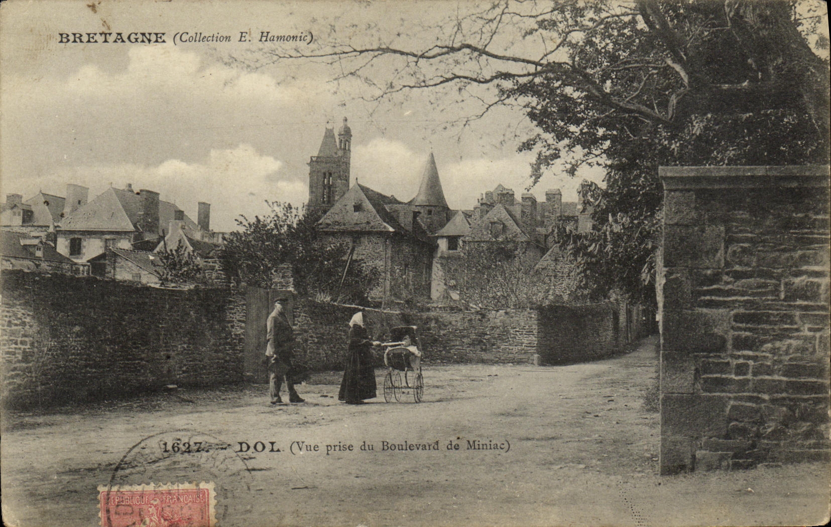 VINTAGE POSTCARD Fraud Seen from of the boulevard of Miniac