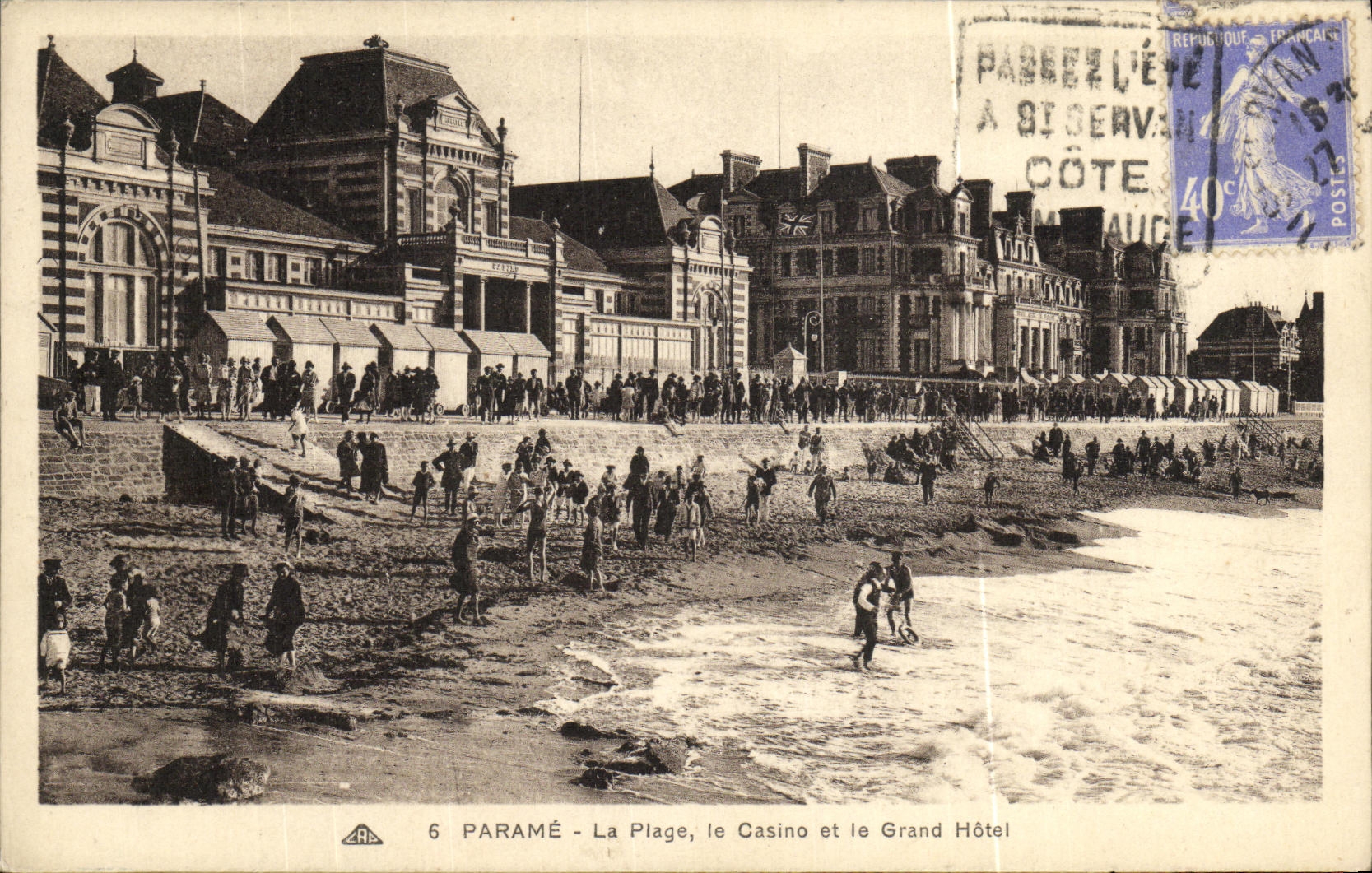 CPA Parame La Plage le Casino et le Grand Hotel