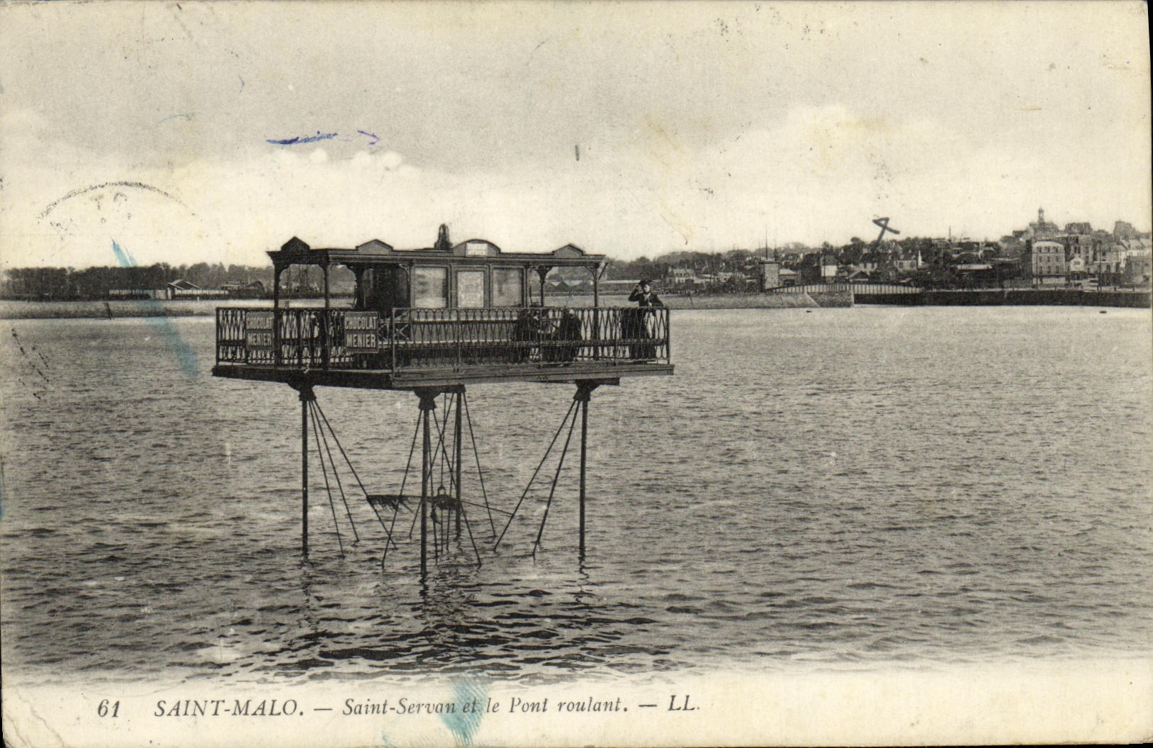 CPA Saint Malo Saint Servan et le Pont roulant