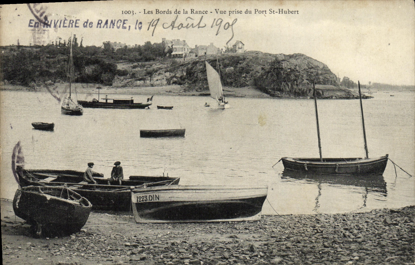 VINTAGE POSTCARD Edges of Rancid Seen from of the Port St Hubert Boats