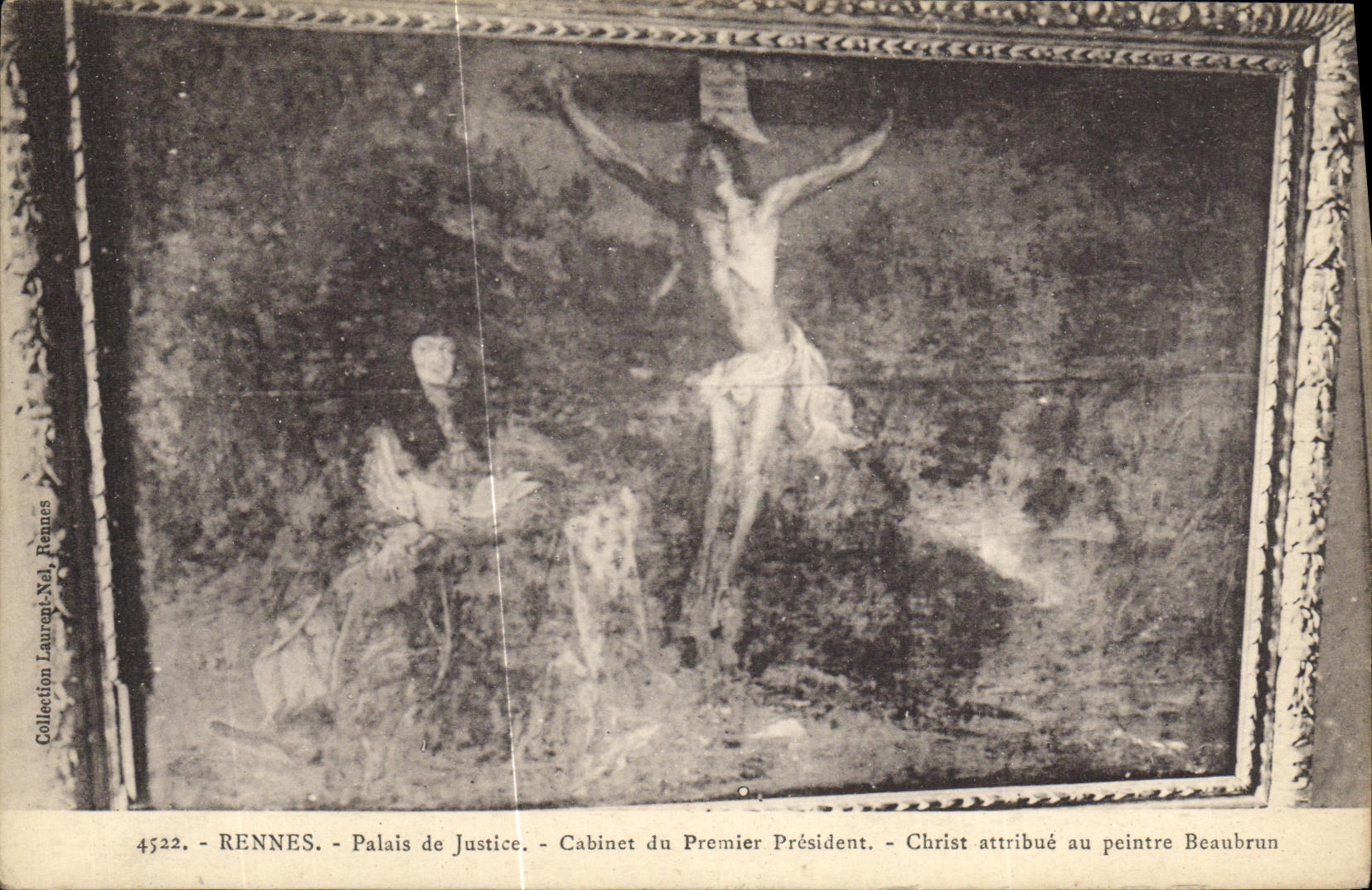 CPA Rennes Palais de Justice Cabinet du Premier President Christ attribue au peintre Beaubrun
