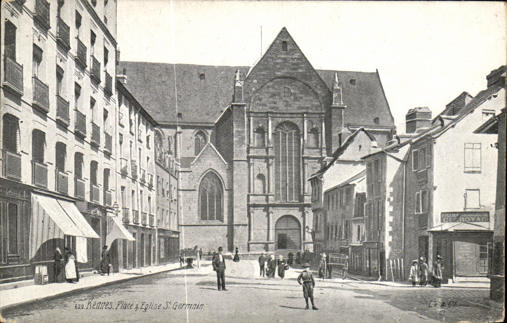 CPA Rennes Place Eglise St Germain