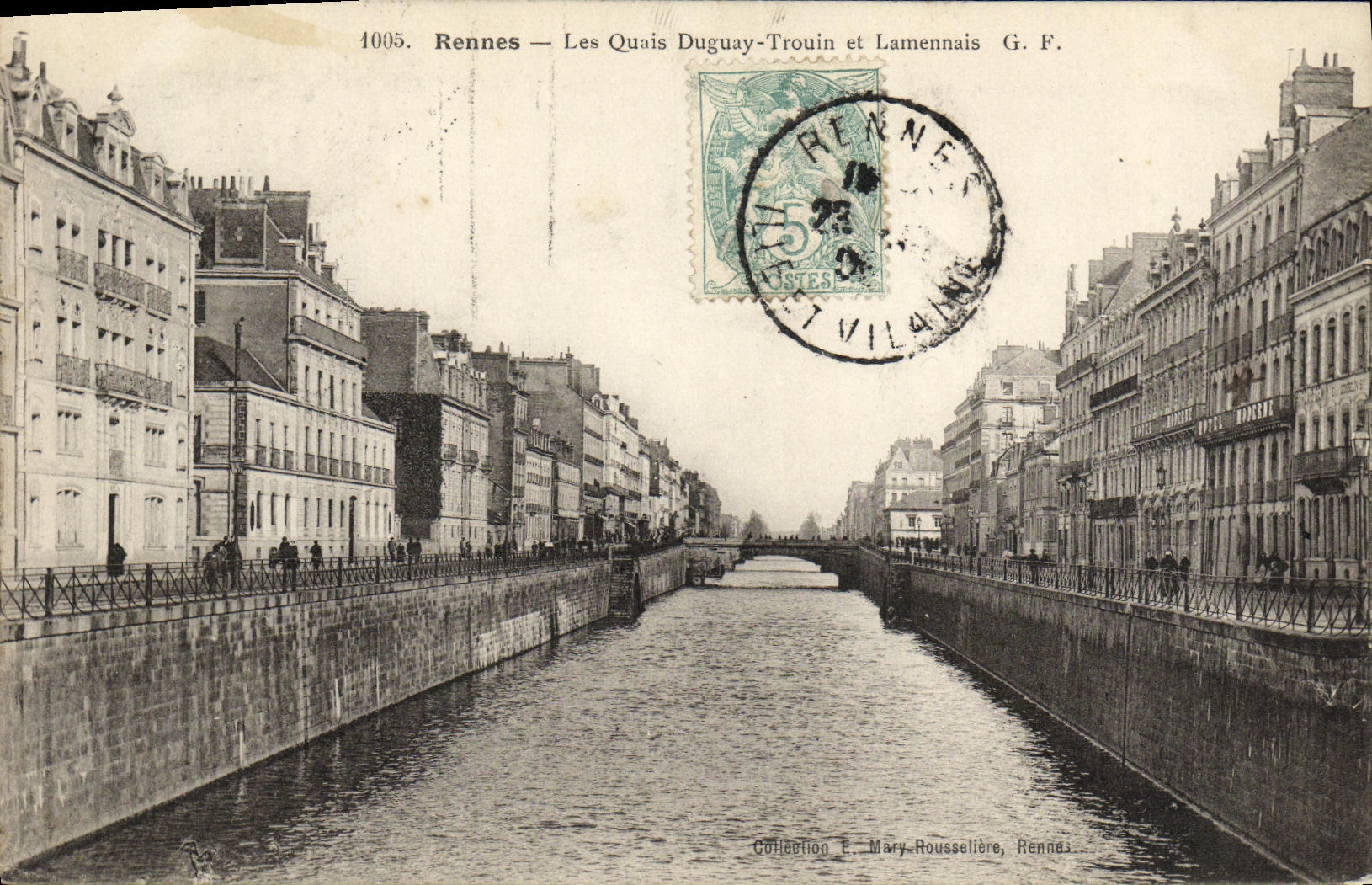 CPA Rennes Les Quais Duguay Trouin et Lamennais