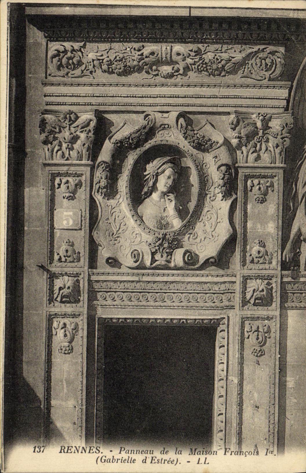 CPA Rennes Panneau de la Maison Francois l er