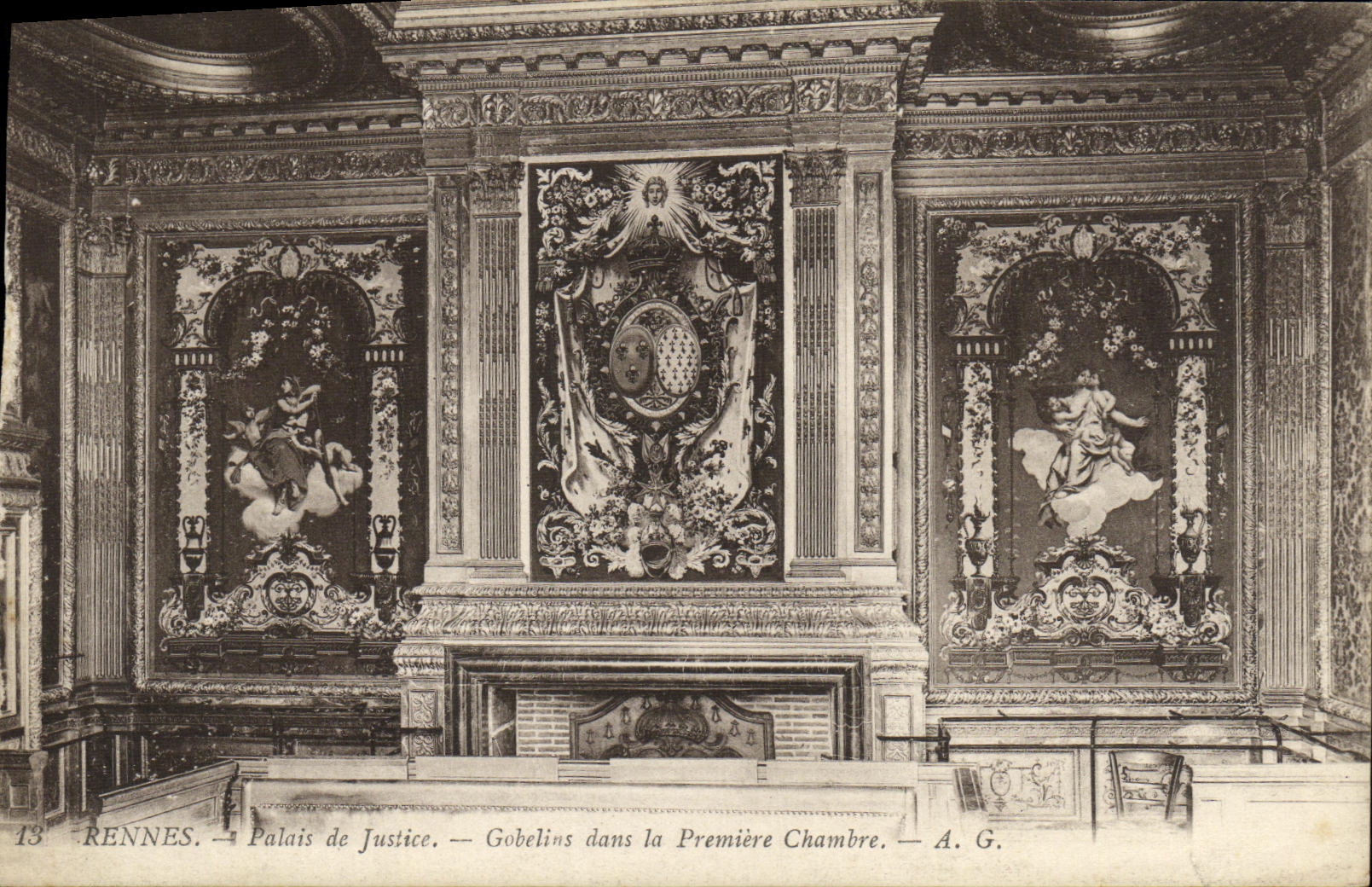 CPA Rennes Palais de Justice Gobelins dans la Premiere Chambre