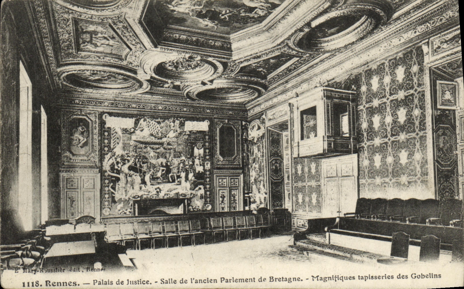 CPA Rennes Palais de Justice Salle de l ancien Parlement de Bretagne Magnifiques tapisseries des Gobelins