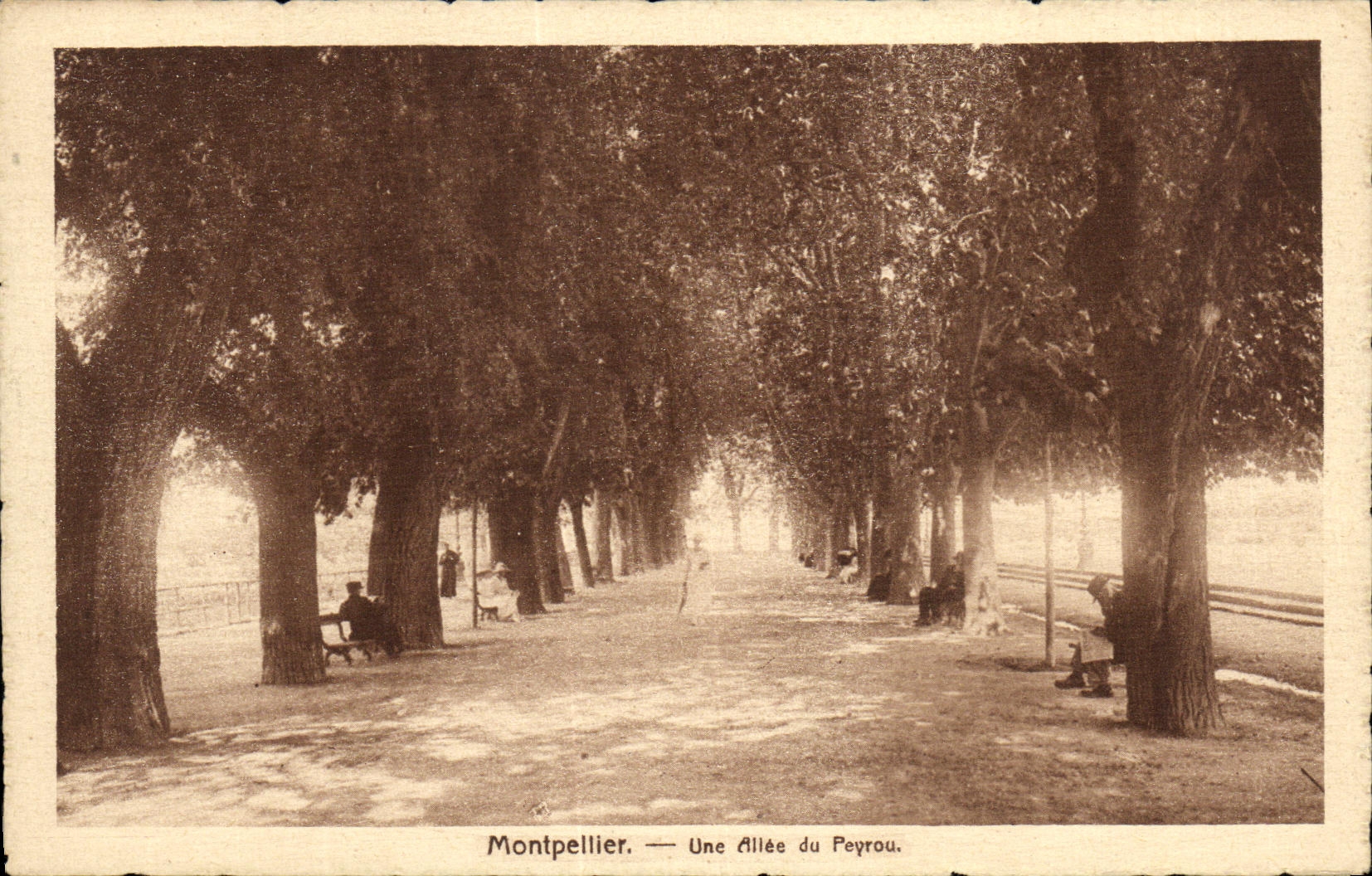 CPA Montpellier Une Allee du Peyrou