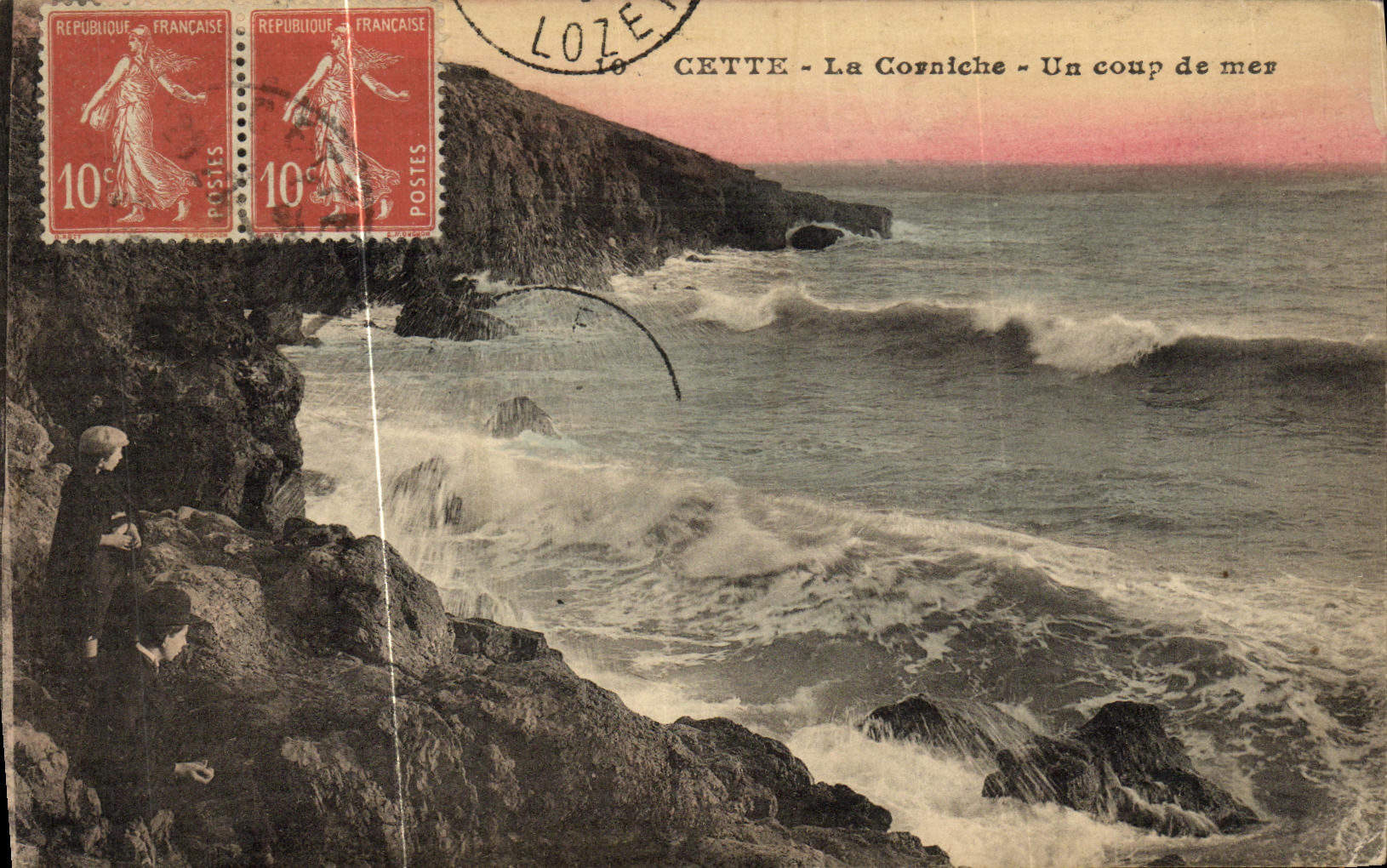 POSTAL de la VENDIMIA esta cornisa una inflamacion pesada