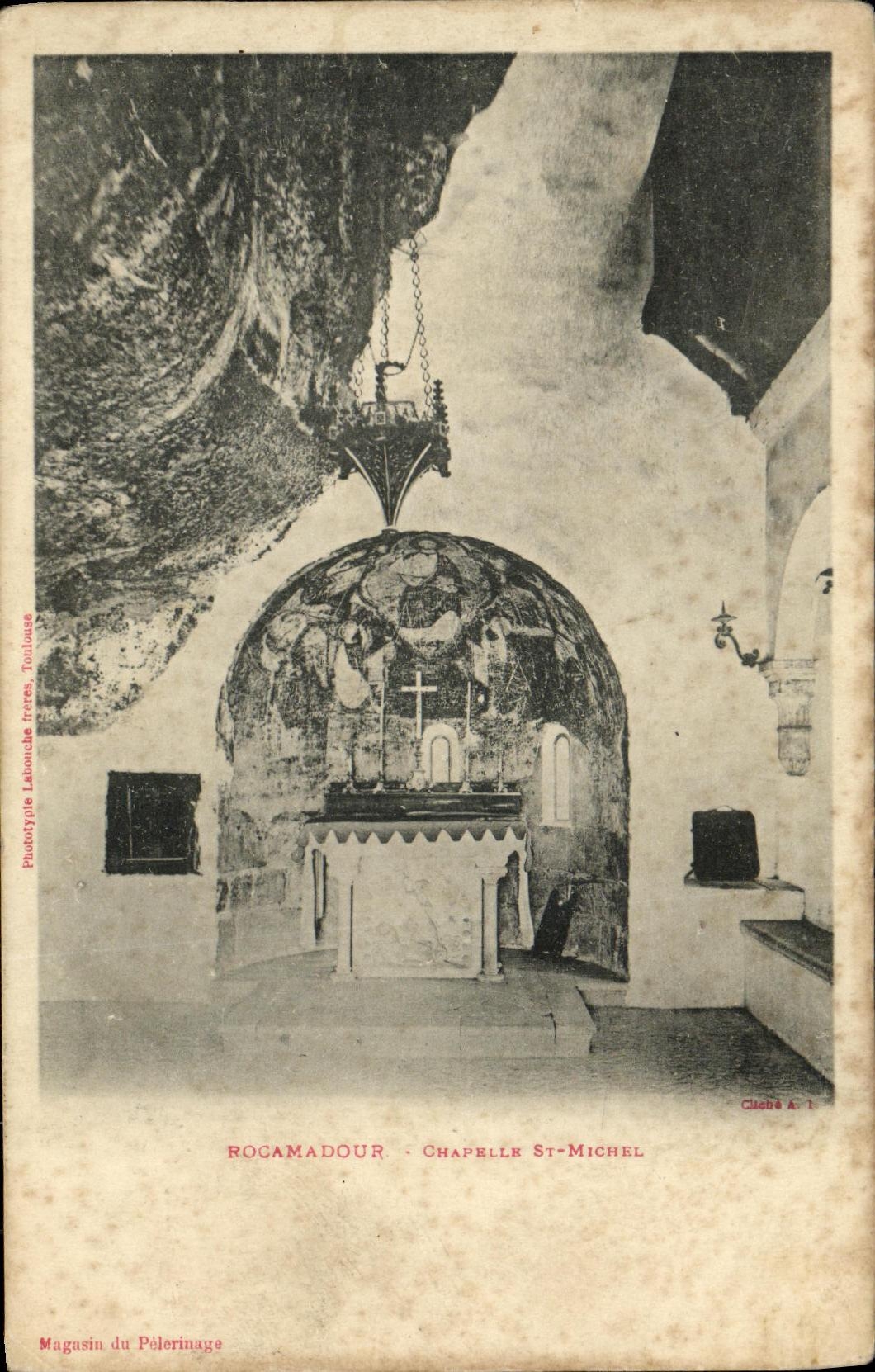 CPA Rocamadour Chapelle St Michel