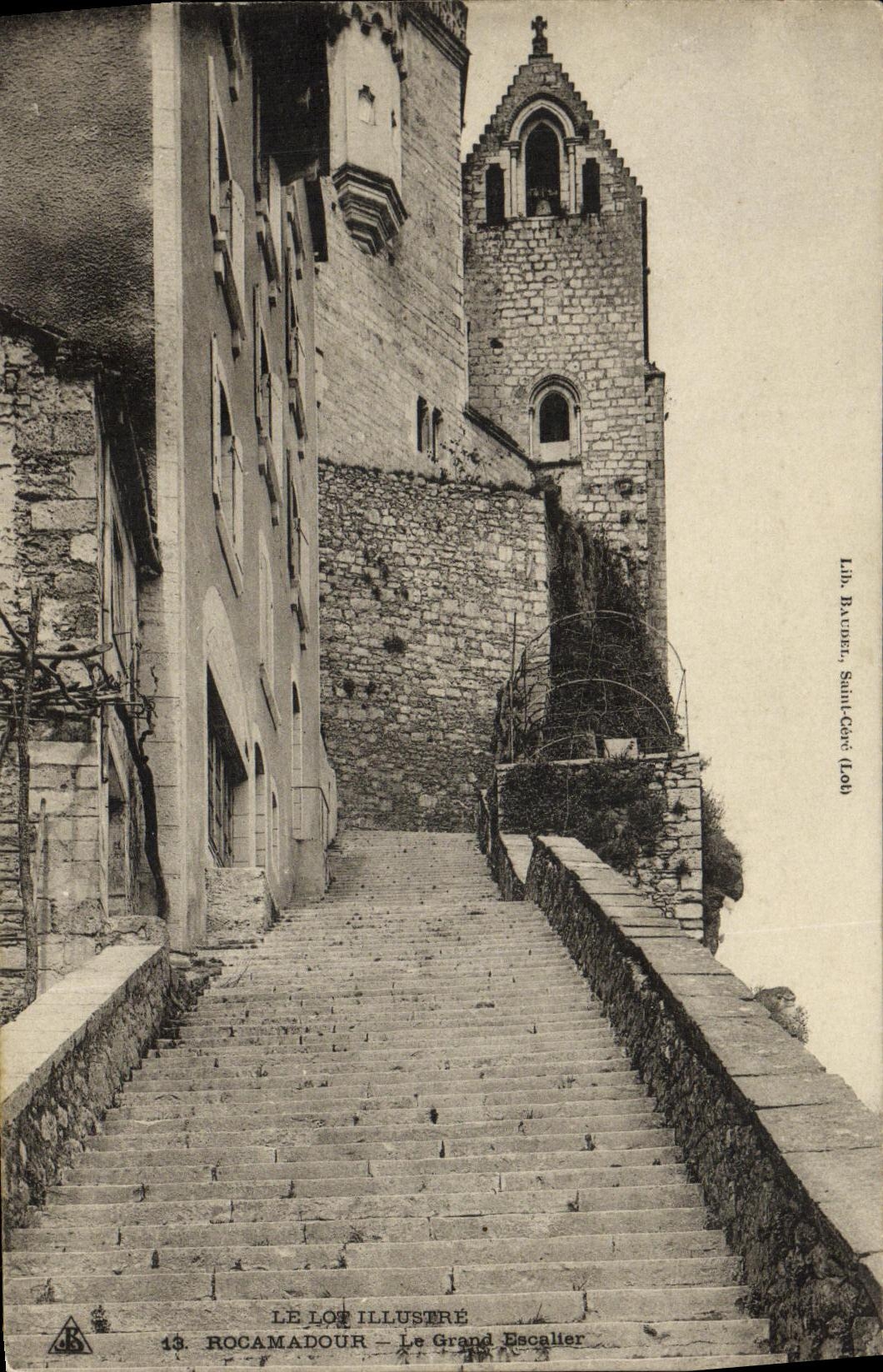 CPA Rocamadour Le Grand Escalier