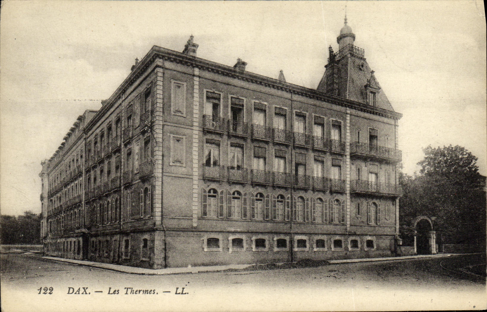 Banos la termal de Dax de la POSTAL de la VENDIMIA