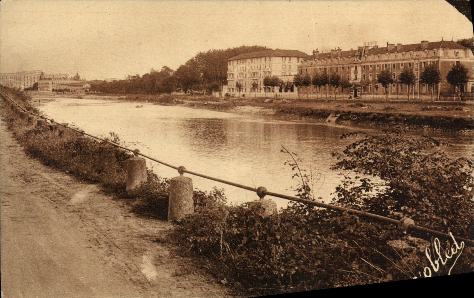 Establecimiento hidropatico de Dax de la POSTAL de la VENDIMIA de Baignots