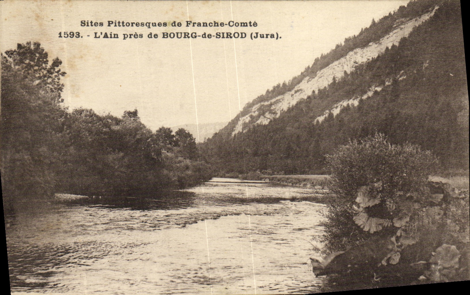 VINTAGE POSTCARD Picturesque Sites of Frank Count L Ain close to Borough of Sirod