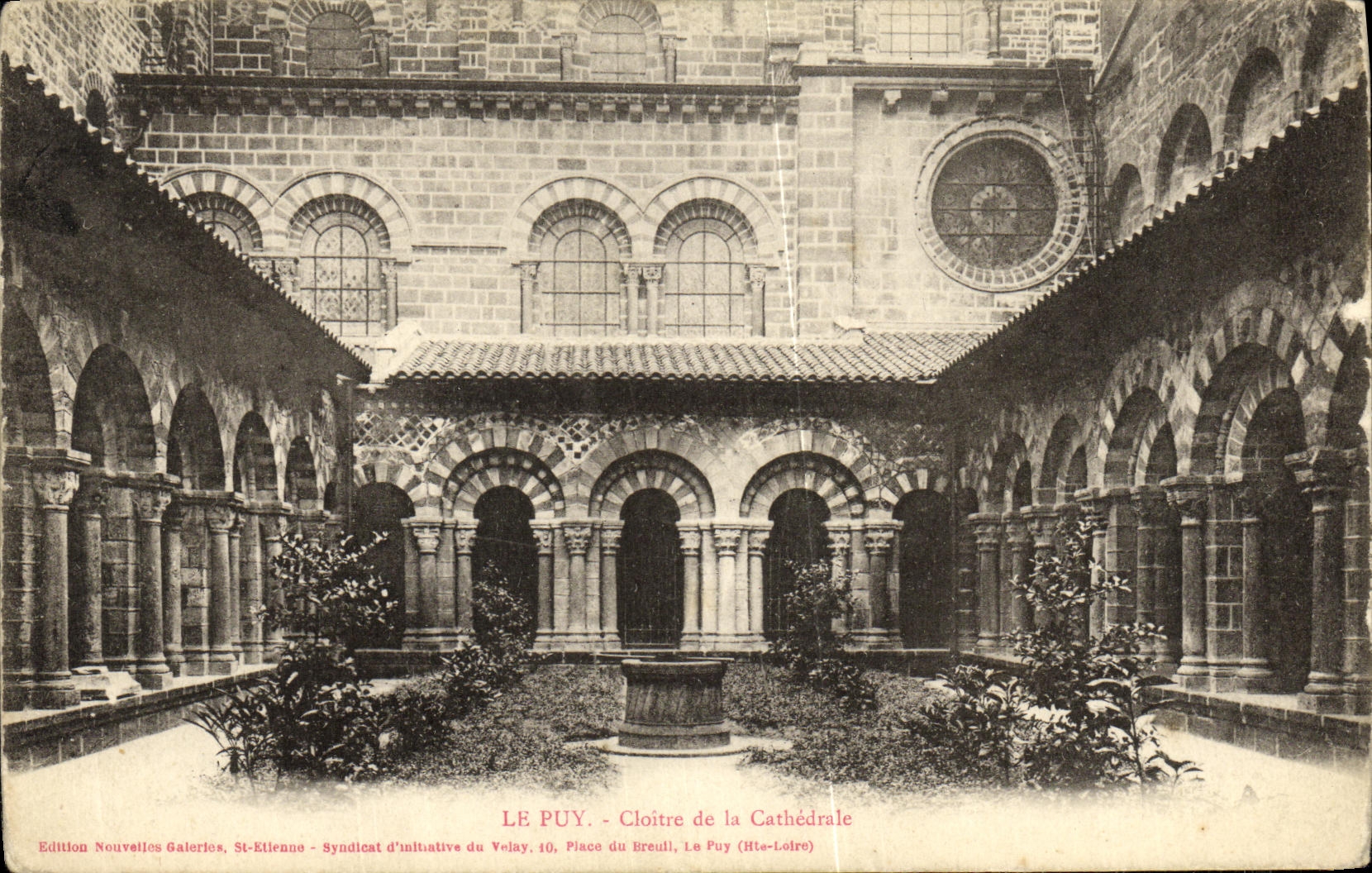 VINTAGE POSTCARD Puy Cloister of the Cathedral