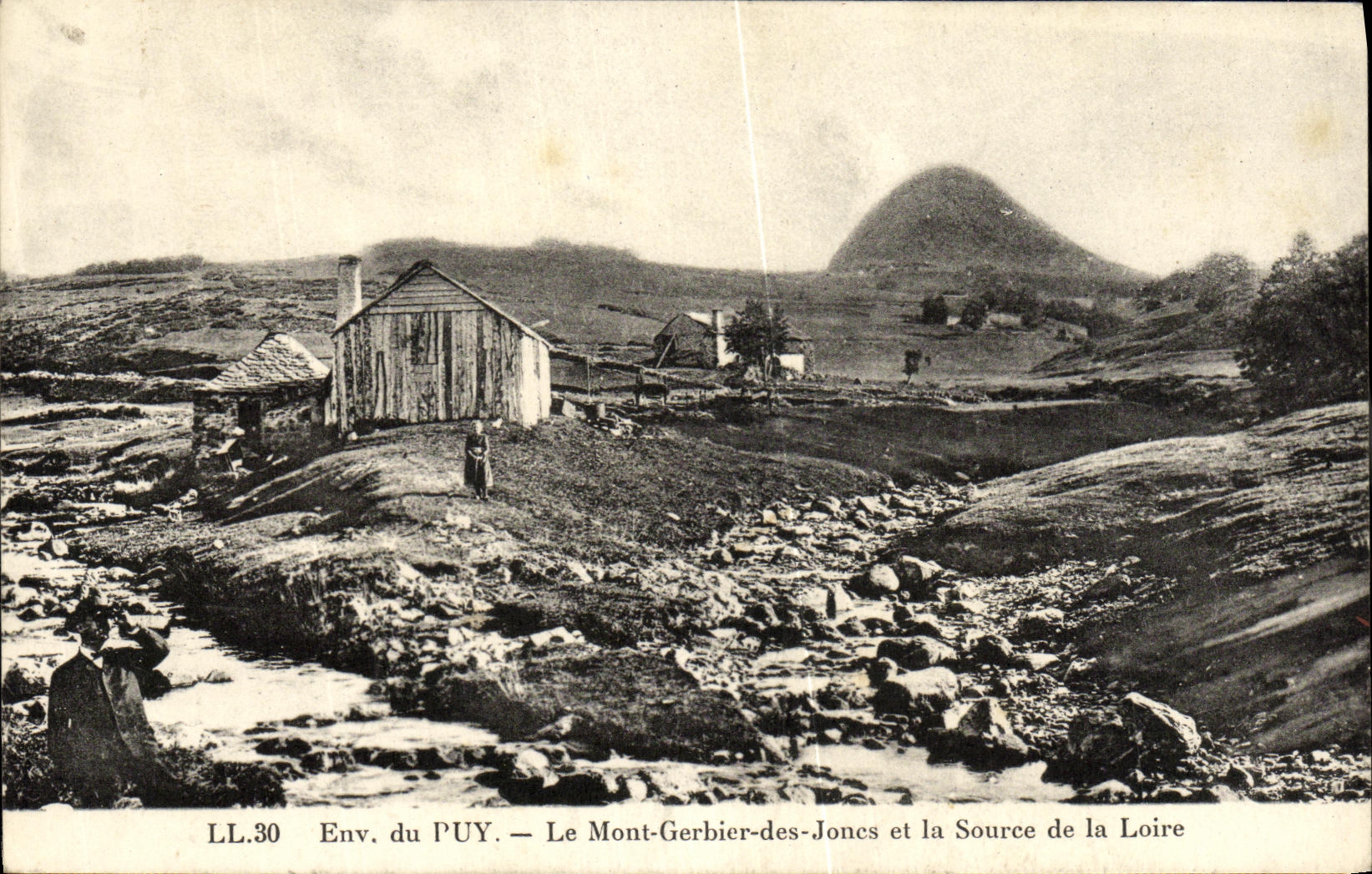 VINTAGE POSTCARD Puy the Gerbier Mount of the Snap rings and the Source of the Loire