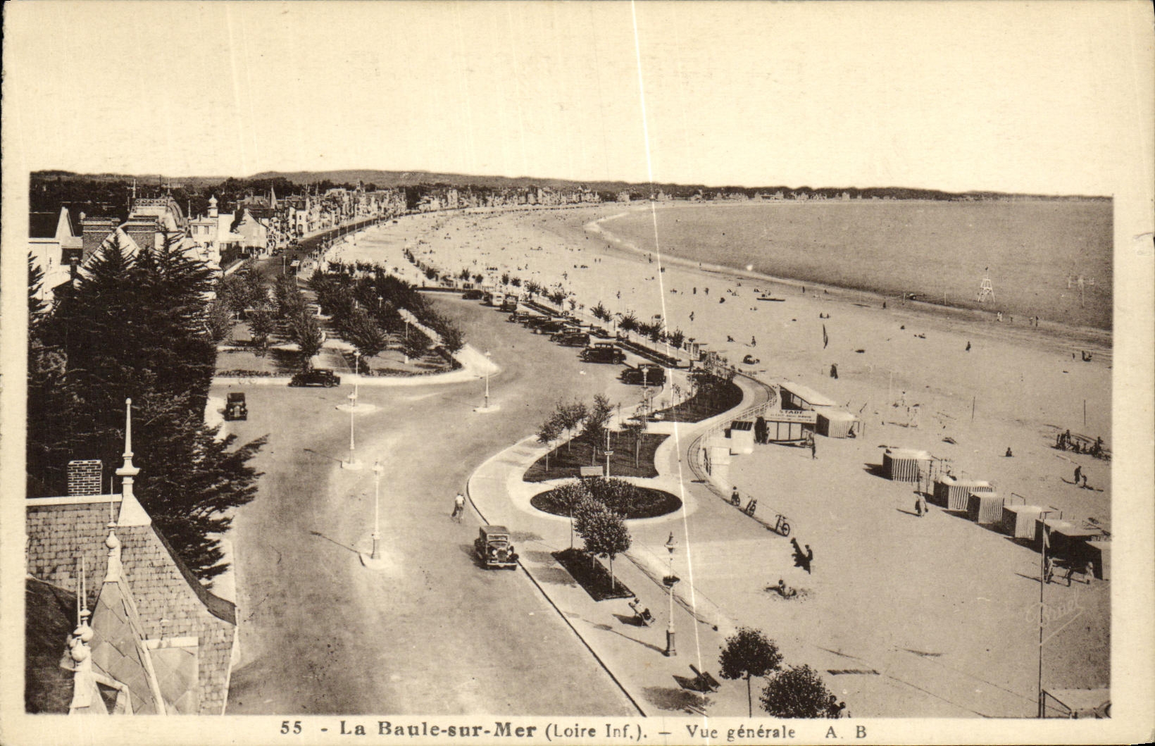 VINTAGE POSTCARD La Baule On Sea View