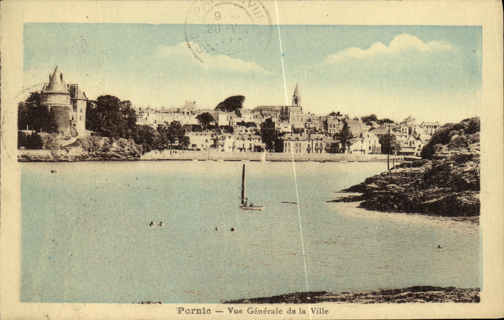 CPA Pornic Vue generale de la Ville