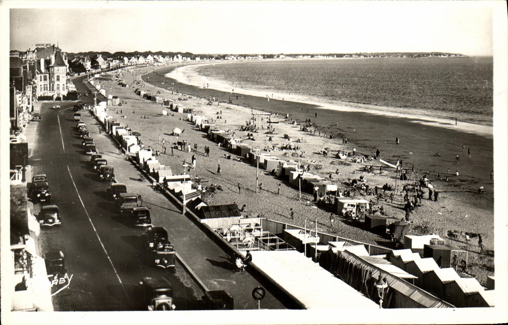 VINTAGE POSTCARD La Baule Seen of the Beach Towards Pornichet
