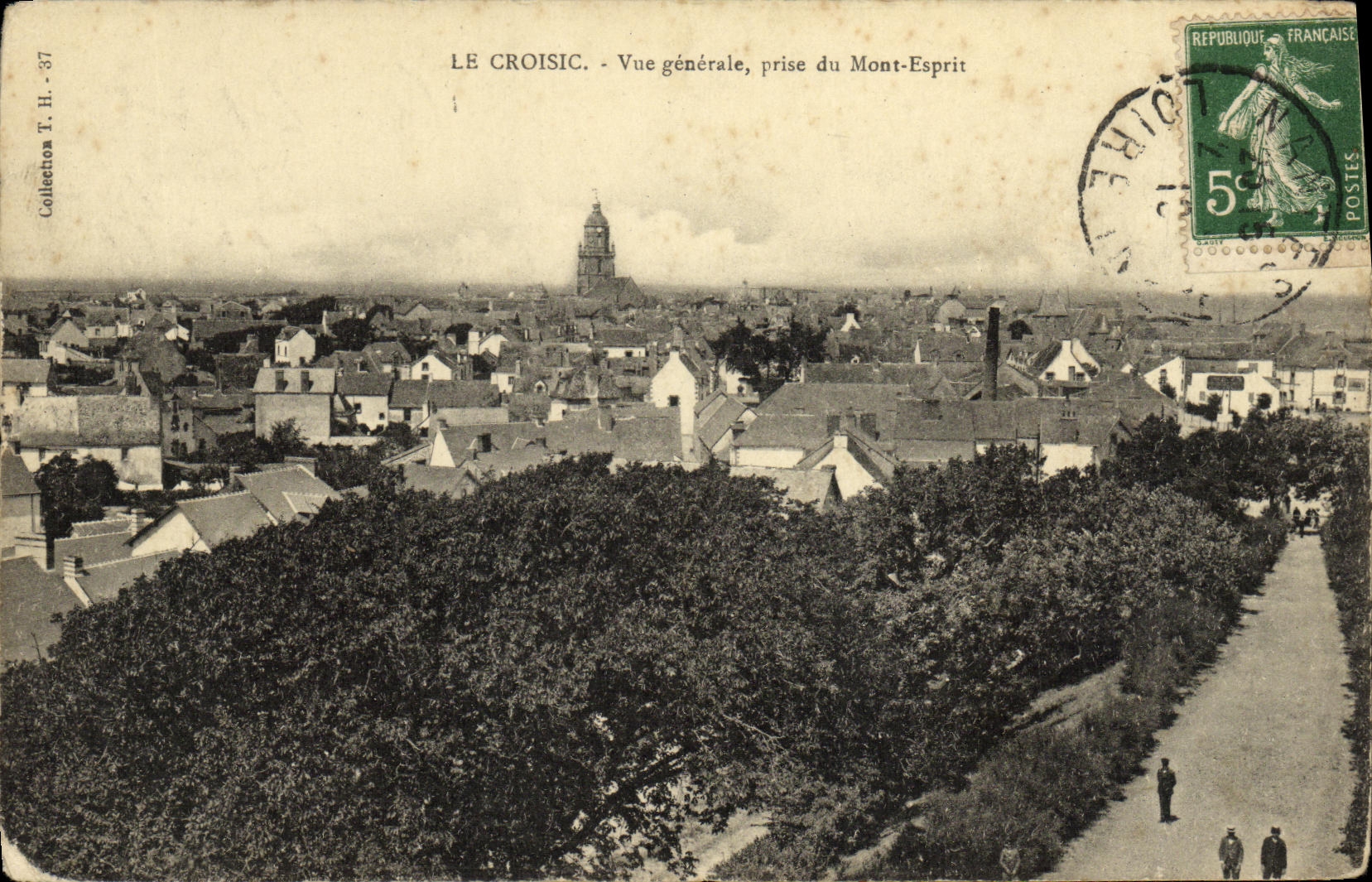 VINTAGE POSTCARD Croisic View Taken of the Mount Spirit