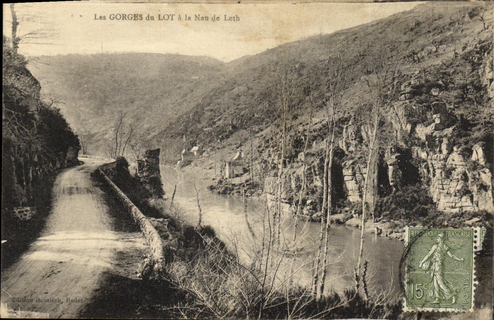 VINTAGE POSTCARD throats of the Batch in Nan de Leth