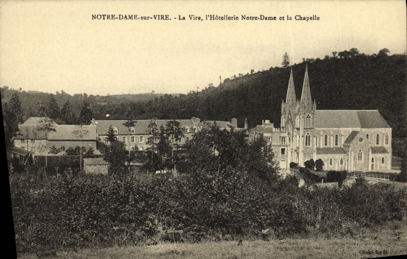 VINTAGE POSTCARD Notre Dame on Vire Transfers It L Hotel trade Notre Dame and the Vault