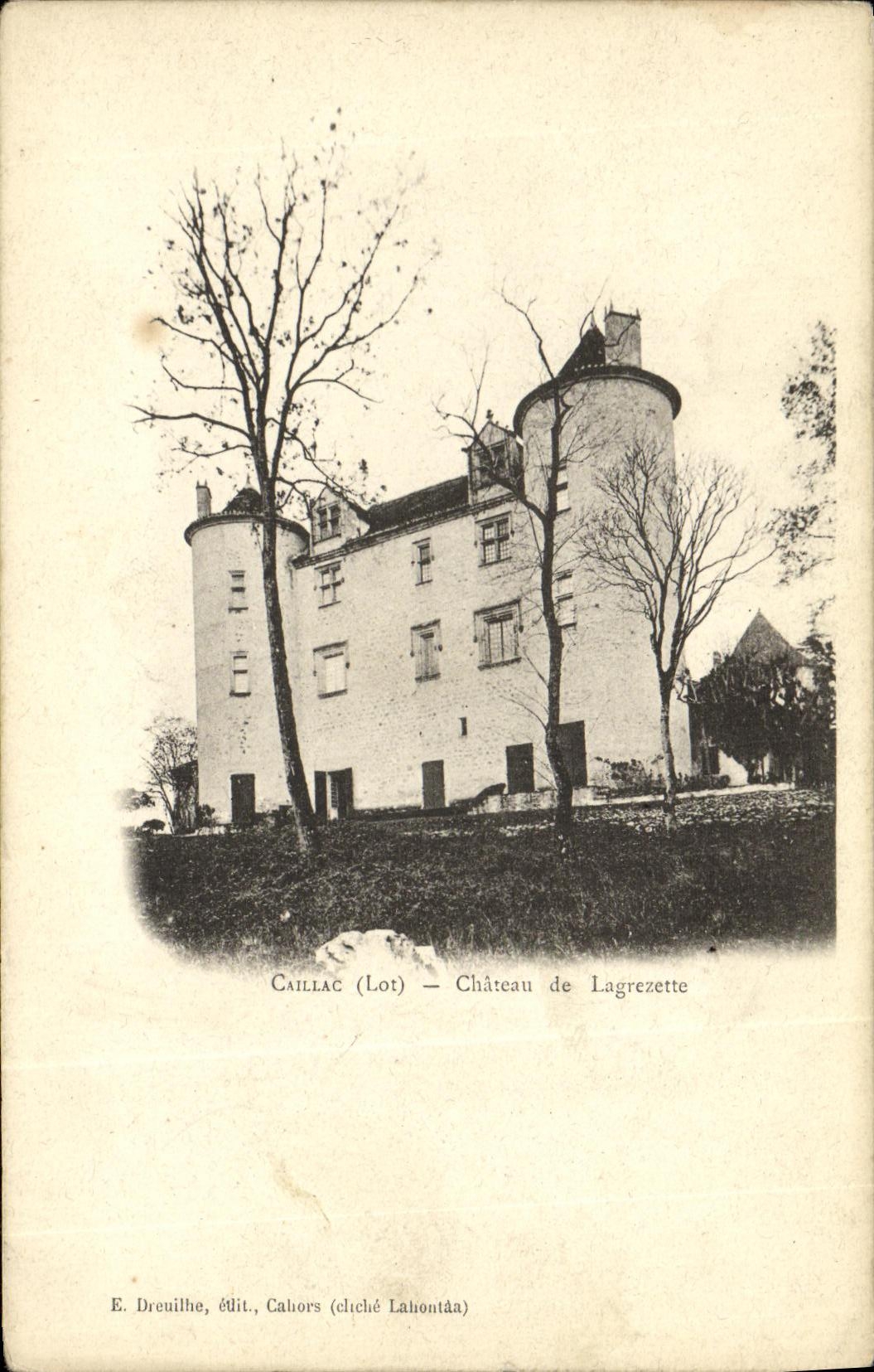 VINTAGE POSTCARD Caillac Castle of Lagrezette