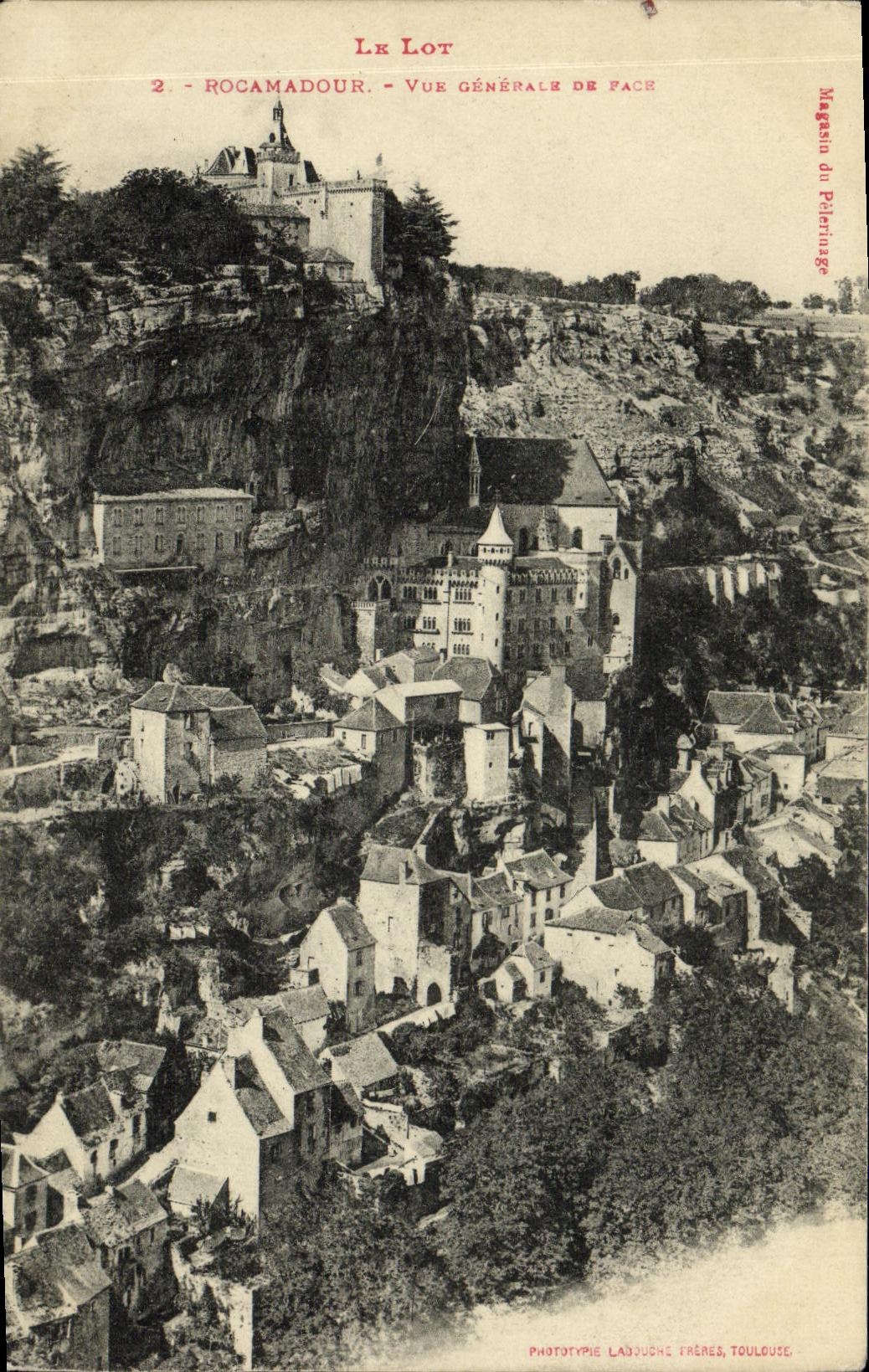 CPA Rocamadour Vue Generale De face