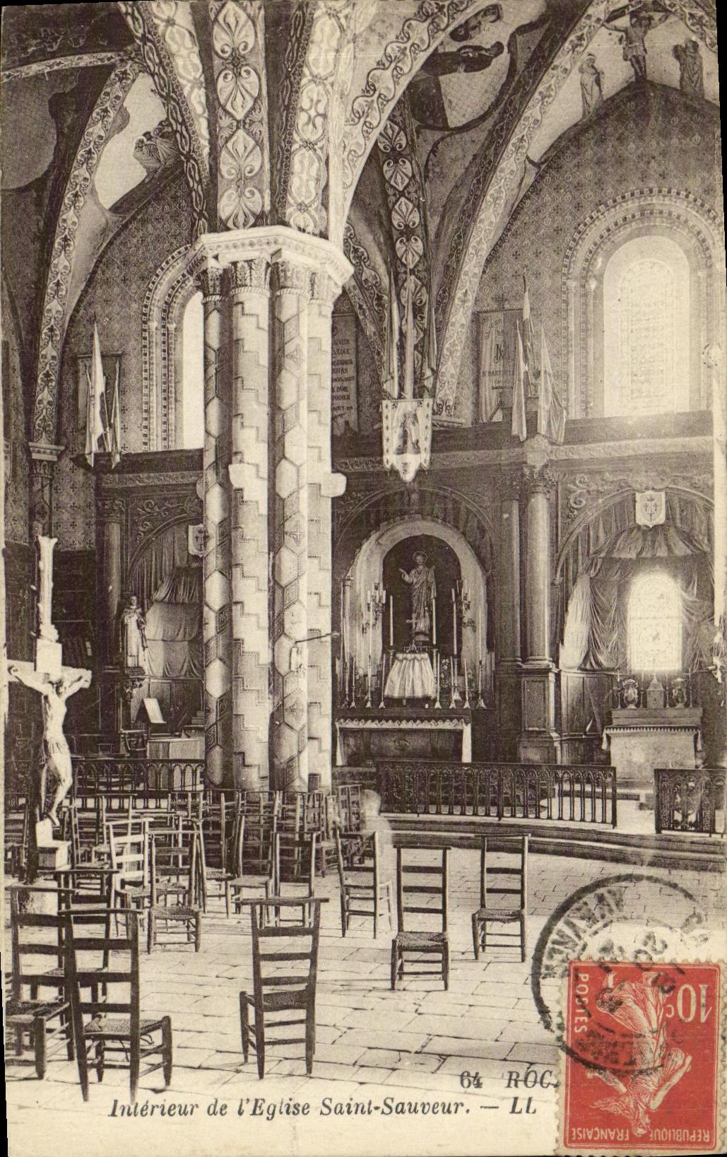 CPA Rocamadour Interieur de L Eglise Saint Sauveur