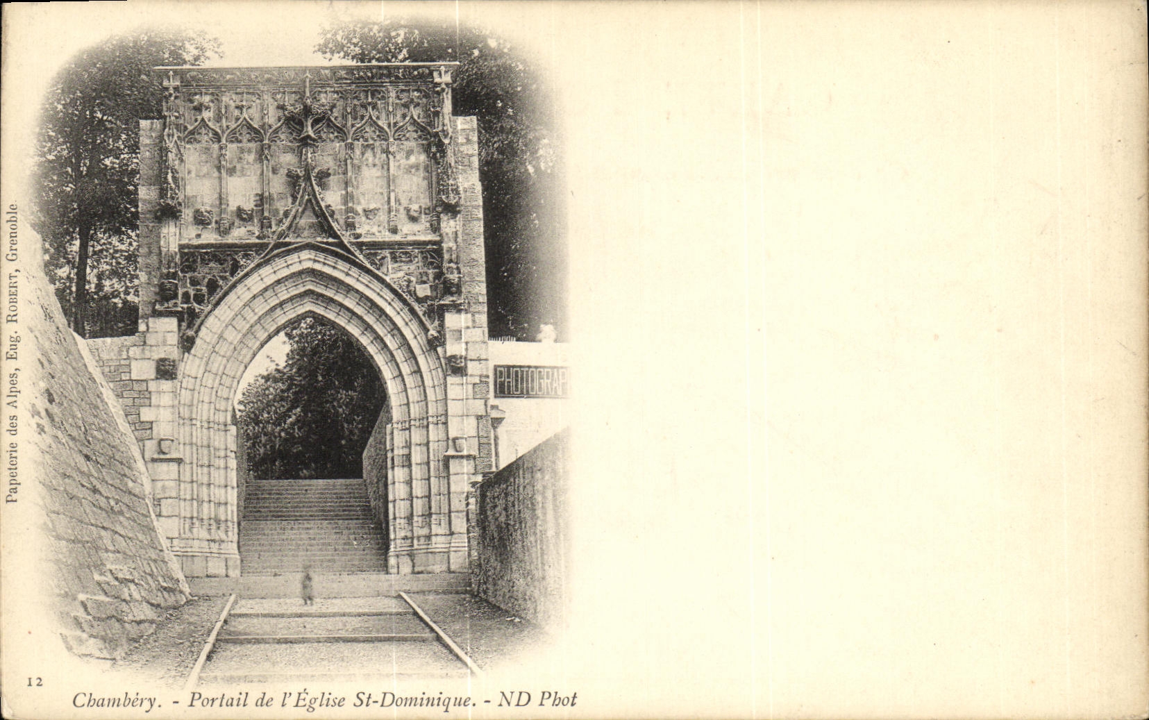 CPA Chambery Portail de L Eglise St Dominique