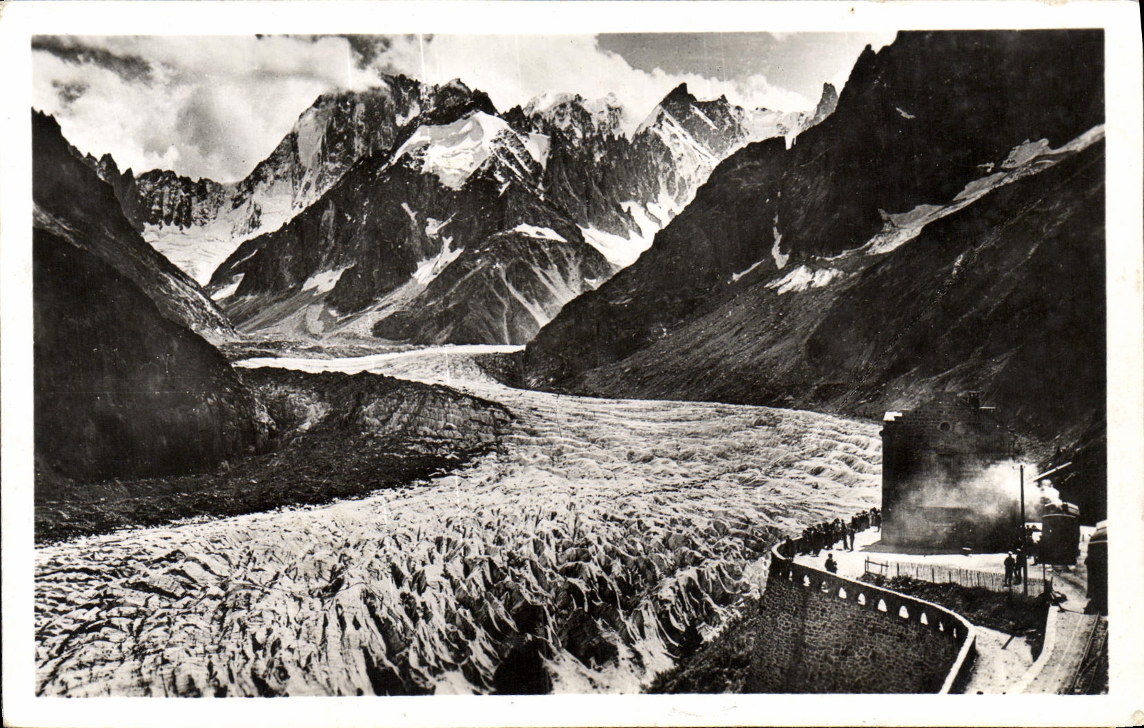 VINTAGE POSTCARD Chamonix Montenvers and Sea of Ice