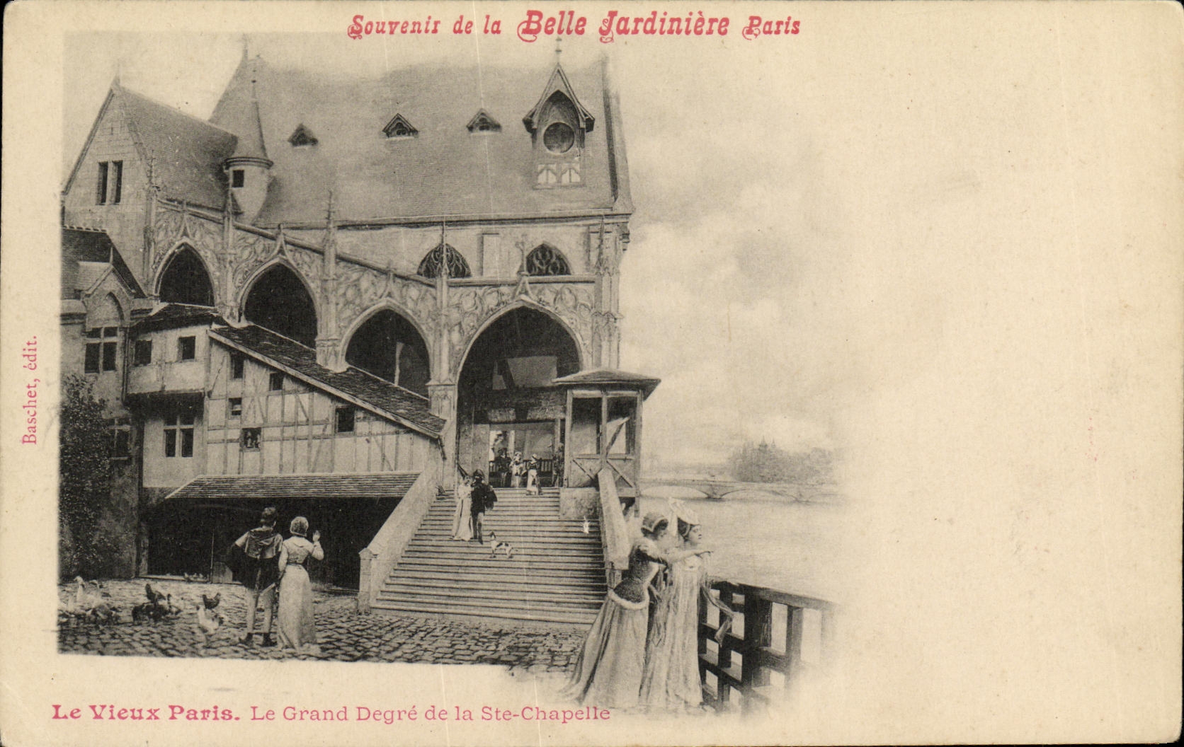 VINTAGE POSTCARD the Paris old man the great degree of Sainte the Garden Beautiful Vault