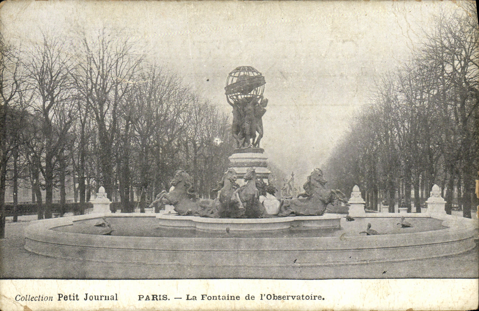 VINTAGE POSTCARD Paris the Fountain of L Observatory