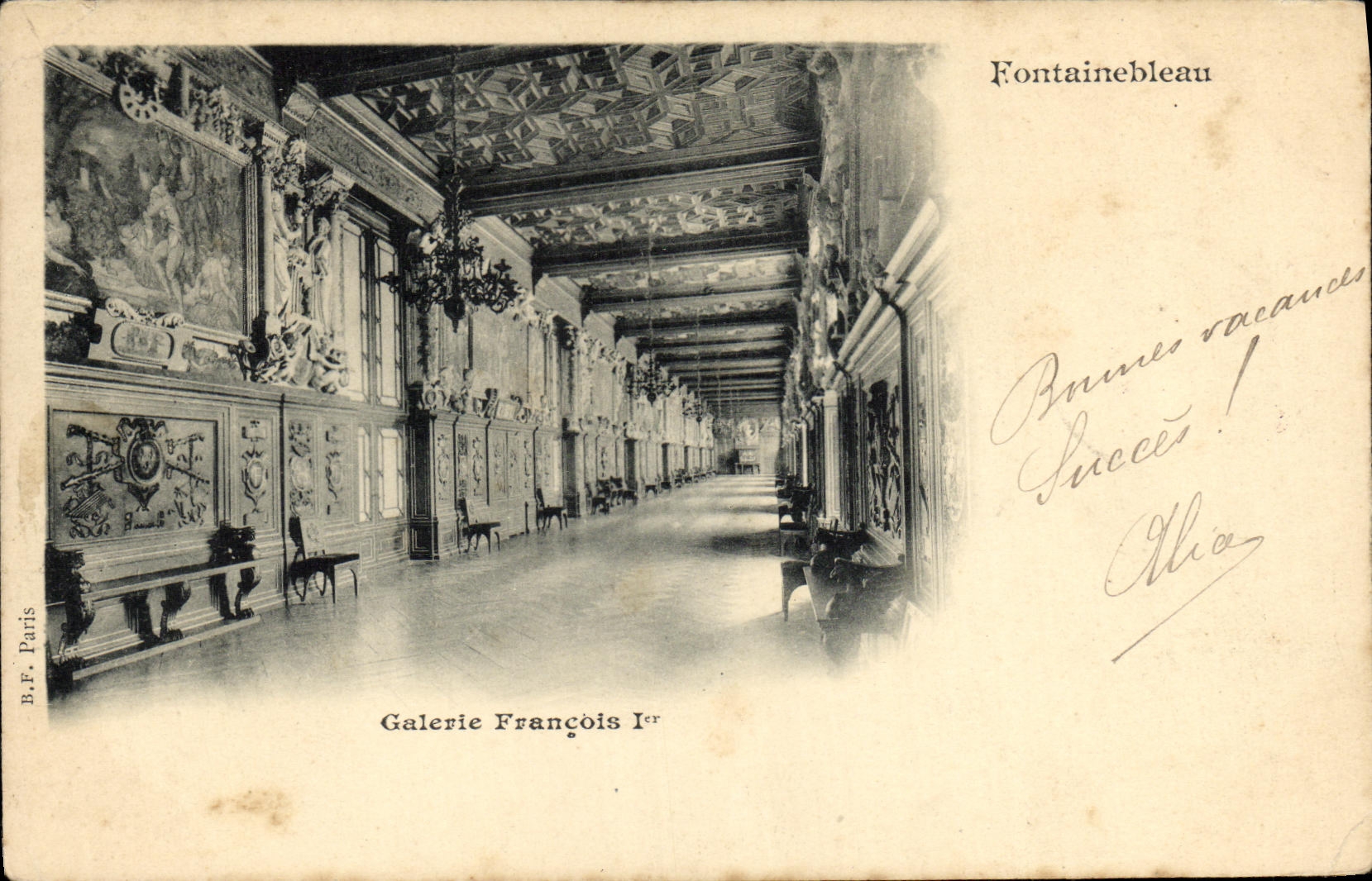 CPA Fontainebleau Galerie Francois 1er