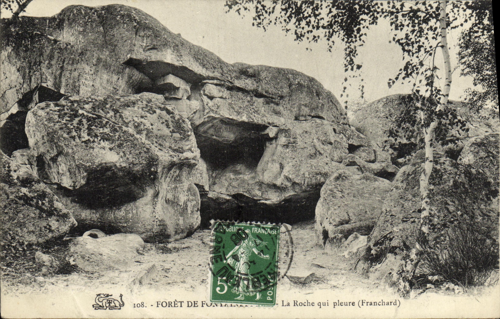 CPA Foret Fontainebleau La roche qui pleure Franchard